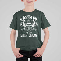Funny Boat Captain Pun T Shirt For Kid Captain Of The Ship Show - Wonder Print Shop