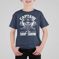Funny Boat Captain Pun T Shirt For Kid Captain Of The Ship Show - Wonder Print Shop