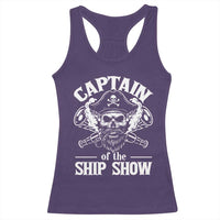 Funny Boat Captain Pun Racerback Tank Top Captain Of The Ship Show - Wonder Print Shop