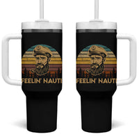 Funny Sailing Boating Tumbler With Handle Feelin Nauti - Wonder Print Shop