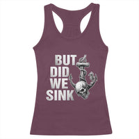 Funny Boating Racerback Tank Top But Did We Sink - Wonder Print Shop