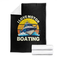 Funny Boater Throw Blanket I Love Motorboating - Wonder Print Shop