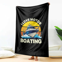 Funny Boater Throw Blanket I Love Motorboating - Wonder Print Shop