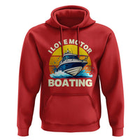 Funny Boater Hoodie I Love Motorboating - Wonder Print Shop