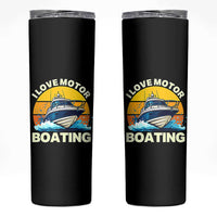 Funny Boater Skinny Tumbler I Love Motorboating - Wonder Print Shop