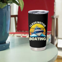 Funny Boater Tumbler Cup I Love Motorboating - Wonder Print Shop