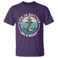 Funny Boating T Shirt Life Is Better On A Boat - Wonder Print Shop