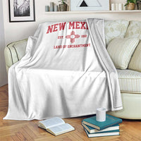 Vintage New Mexico Flag Zia Sun Souvenir Throw Blanket