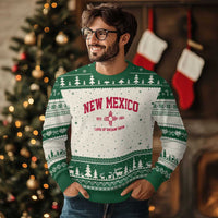 Vintage New Mexico Flag Zia Sun Souvenir Ugly Christmas Sweater