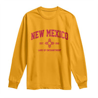 Vintage New Mexico Flag Zia Sun Souvenir Long Sleeve Shirt