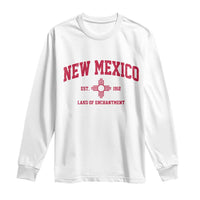 Vintage New Mexico Flag Zia Sun Souvenir Long Sleeve Shirt