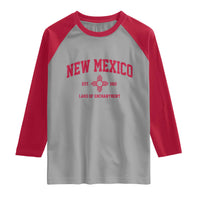 Vintage New Mexico Flag Zia Sun Souvenir Raglan Shirt
