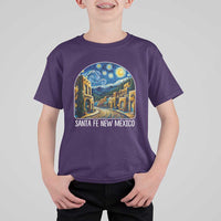 Santa Fe New Mexico Starry Night Style T Shirt For Kid