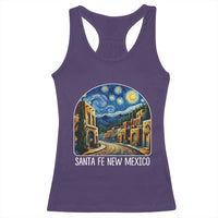 Santa Fe New Mexico Starry Night Style Racerback Tank Top