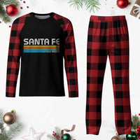 Retro Santa Fe New Mexico Distressed Souvenir Plaid Pajama Set