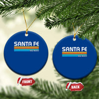 Retro Santa Fe New Mexico Distressed Souvenir Ceramic Ornament