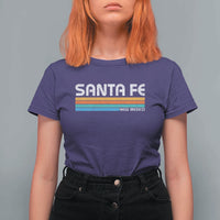 Retro Santa Fe New Mexico Distressed Souvenir T Shirt For Women