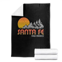 Retro Santa Fe New Mexico Mountain Southwest Throw Blanket