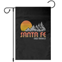 Retro Santa Fe New Mexico Mountain Southwest Garden Flag