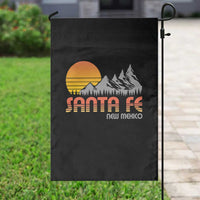 Retro Santa Fe New Mexico Mountain Southwest Garden Flag