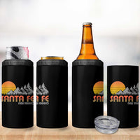 Retro Santa Fe New Mexico Mountain Southwest 4 in 1 Can Cooler Tumbler