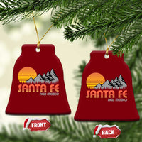 Retro Santa Fe New Mexico Mountain Southwest Ceramic Ornament