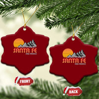 Retro Santa Fe New Mexico Mountain Southwest Ceramic Ornament