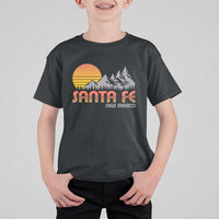 Retro Santa Fe New Mexico Mountain Southwest T Shirt For Kid