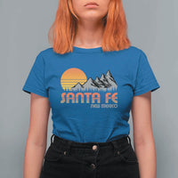 Retro Santa Fe New Mexico Mountain Southwest T Shirt For Women