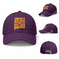 New Mexico State Map Zia Symbol Famous Icons Baseball Cap