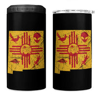 New Mexico State Map Zia Symbol Famous Icons 4 in 1 Can Cooler Tumbler