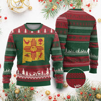 New Mexico State Map Zia Symbol Famous Icons Ugly Christmas Sweater