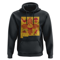 New Mexico State Map Zia Symbol Famous Icons Hoodie