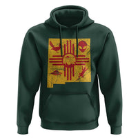 New Mexico State Map Zia Symbol Famous Icons Hoodie