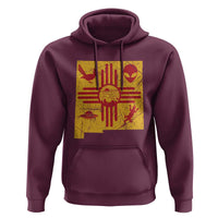 New Mexico State Map Zia Symbol Famous Icons Hoodie