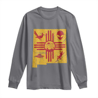 New Mexico State Map Zia Symbol Famous Icons Long Sleeve Shirt