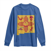 New Mexico State Map Zia Symbol Famous Icons Long Sleeve Shirt