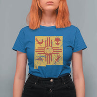 New Mexico State Map Zia Symbol Famous Icons T Shirt For Women