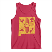 New Mexico State Map Zia Symbol Famous Icons Tank Top