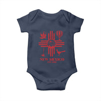 New Mexico Flag Zia Sun Souvenir Baby Onesie New Mexico Zia Chiles Balloon Roadrunner Yucca