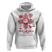 New Mexico Flag Zia Sun Souvenir Hoodie New Mexico Zia Chiles Balloon Roadrunner Yucca