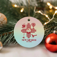 New Mexico Flag Zia Sun Souvenir Ceramic Ornament New Mexico Zia Chiles Balloon Roadrunner Yucca