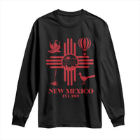 New Mexico Flag Zia Sun Souvenir Long Sleeve Shirt New Mexico Zia Chiles Balloon Roadrunner Yucca