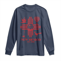 New Mexico Flag Zia Sun Souvenir Long Sleeve Shirt New Mexico Zia Chiles Balloon Roadrunner Yucca