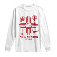 New Mexico Flag Zia Sun Souvenir Long Sleeve Shirt New Mexico Zia Chiles Balloon Roadrunner Yucca