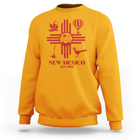 New Mexico Flag Zia Sun Souvenir Sweatshirt New Mexico Zia Chiles Balloon Roadrunner Yucca