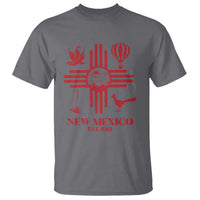 New Mexico Flag Zia Sun Souvenir T Shirt New Mexico Zia Chiles Balloon Roadrunner Yucca
