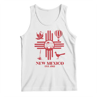 New Mexico Flag Zia Sun Souvenir Tank Top New Mexico Zia Chiles Balloon Roadrunner Yucca