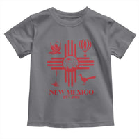 New Mexico Flag Zia Sun Souvenir Toddler T Shirt New Mexico Zia Chiles Balloon Roadrunner Yucca