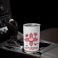 New Mexico Flag Zia Sun Souvenir Tumbler Cup New Mexico Zia Chiles Balloon Roadrunner Yucca